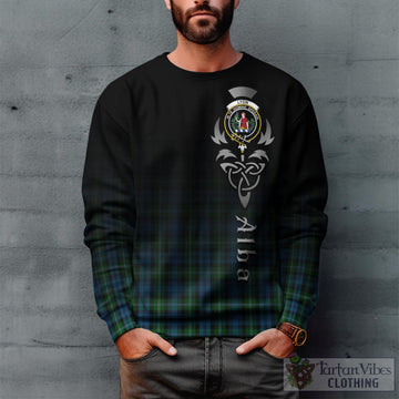 Lyon Tartan Sweatshirt Featuring Alba Gu Brath Family Crest Celtic Inspired