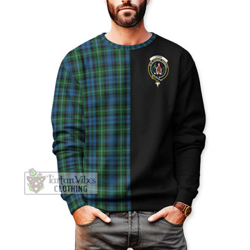 Lyon Tartan Sweatshirt with Family Crest and Half Of Me Style Unisex - Tartan Vibes Clothing