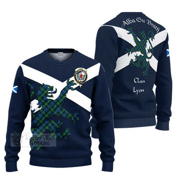 Lyon Tartan Lion Rampant Ugly Sweater Proudly Display Your Heritage with Alba Gu Brath and Clan Name Unisex - Tartan Vibes Clothing