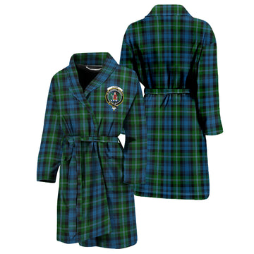 Lyon Tartan Bathrobe with Family Crest Unisex S - Tartan Vibes Clothing
