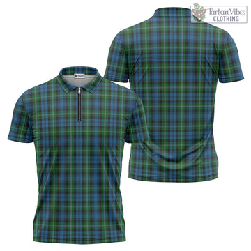 Lyon Tartan Zipper Polo Shirt Unisex - Tartan Vibes Clothing