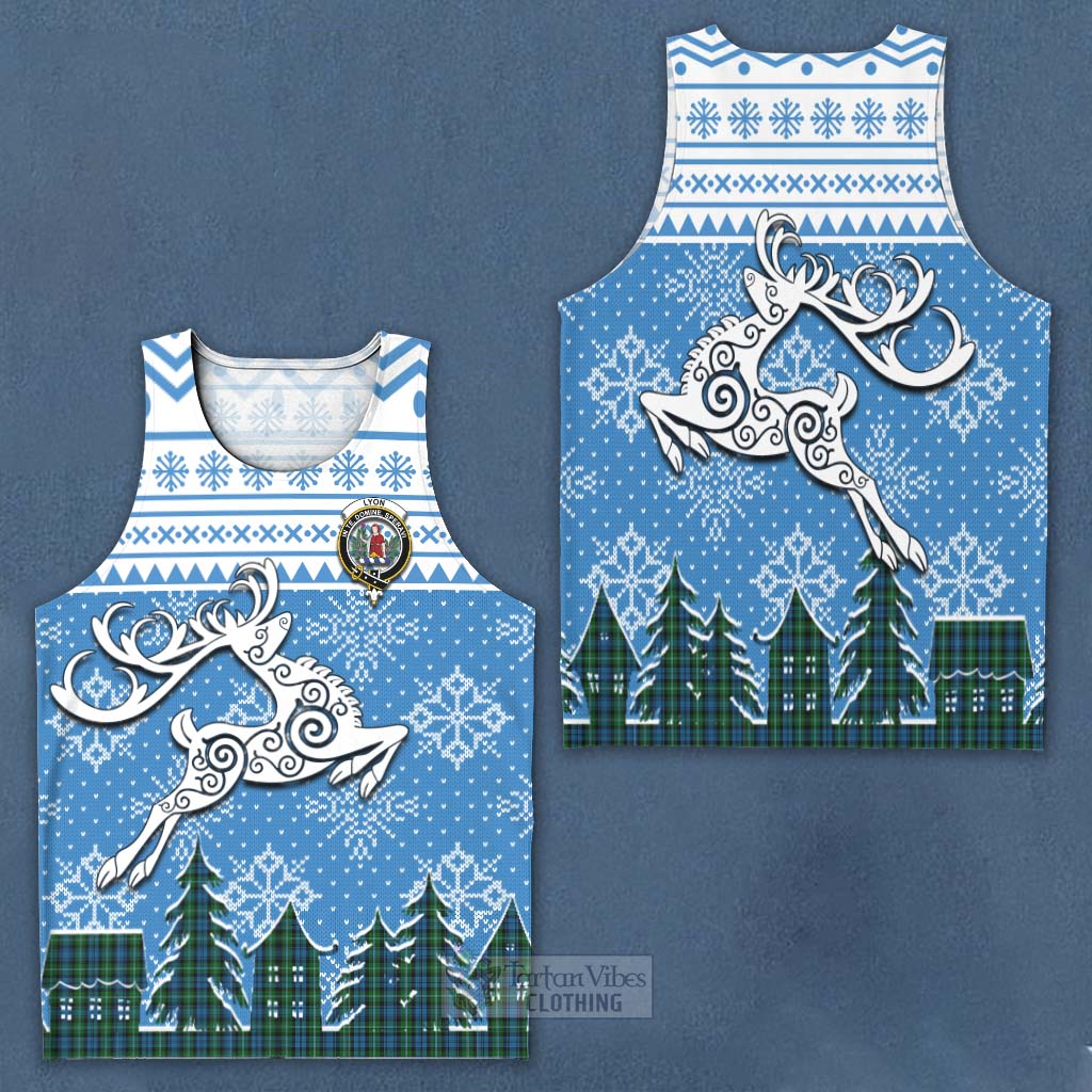 Lyon Clan Christmas Men's Tank Top Celtic Reindeer Style Men - Tartan Vibes Clothing