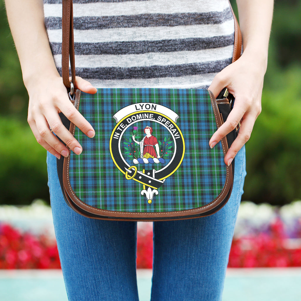 Lyon Tartan Saddle Bag with Family Crest One Size 9.05*3.35*7.48 inch - Tartan Vibes Clothing