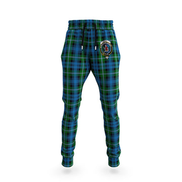 Lyon Tartan Joggers Pants with Family Crest 5XL - Tartan Vibes Clothing