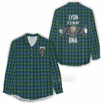 Lyon Tartan Women's Casual Shirt with Family Crest DNA In Me Style - Tartan Vibes Clothing