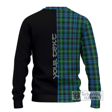 Lyon Tartan Ugly Sweater with Family Crest and Half Of Me Style - Tartan Vibes Clothing