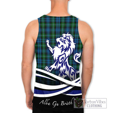 Lyon Tartan Men's Tank Top with Alba Gu Brath Regal Lion Emblem - Tartan Vibes Clothing