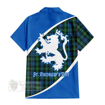 Lyon Family Crest Tartan Hawaiian Shirt Celebrate Saint Andrew's Day in Style - Tartan Vibes Clothing