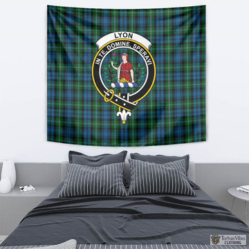 Lyon Tartan Tapestry Wall Hanging and Home Decor for Room with Family Crest - Tartan Vibes Clothing