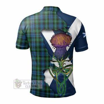 Lyon Tartan Family Crest Polo Shirt Scottish Thistle Celtic Inspired - Tartan Vibes Clothing
