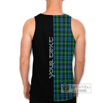 Lyon Tartan Men's Tank Top with Family Crest and Half Of Me Style - Tartan Vibes Clothing