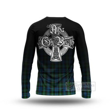 Lyon Tartan Long Sleeve T-Shirt Featuring Alba Gu Brath Family Crest Celtic Inspired - Tartan Vibes Clothing