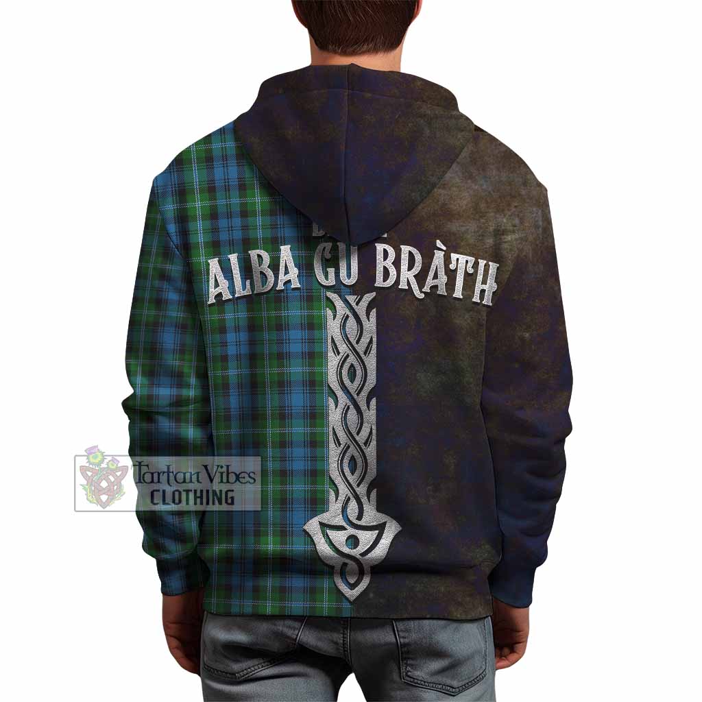 Lyon Tartan Family Crest Hoodie Alba Gu Brath Be Brave Lion Ancient Style - Tartan Vibes Clothing