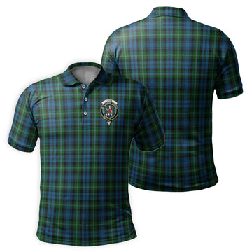 Lyon Tartan Men's Polo Shirt with Family Crest - Tartan Vibes Clothing