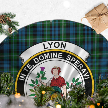 Lyon Tartan Christmas Tree Skirt with Family Crest - Tartan Vibes Clothing