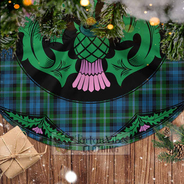 Lyon Tartan Christmas Tree Skirt Scottish Thistle Style - Tartan Vibes Clothing
