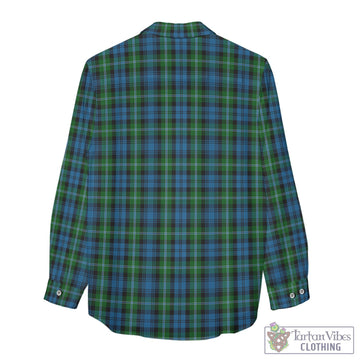 Lyon Tartan Women's Casual Shirt with Family Crest - Tartan Vibes Clothing