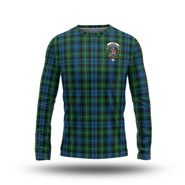 Lyon Tartan Long Sleeve T-Shirt with Family Crest - Tartan Vibes Clothing