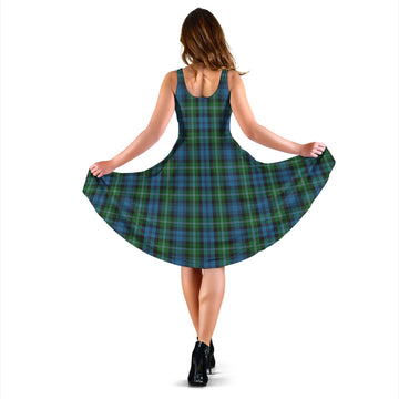 Lyon Tartan Sleeveless Midi Womens Dress - Tartan Vibes Clothing