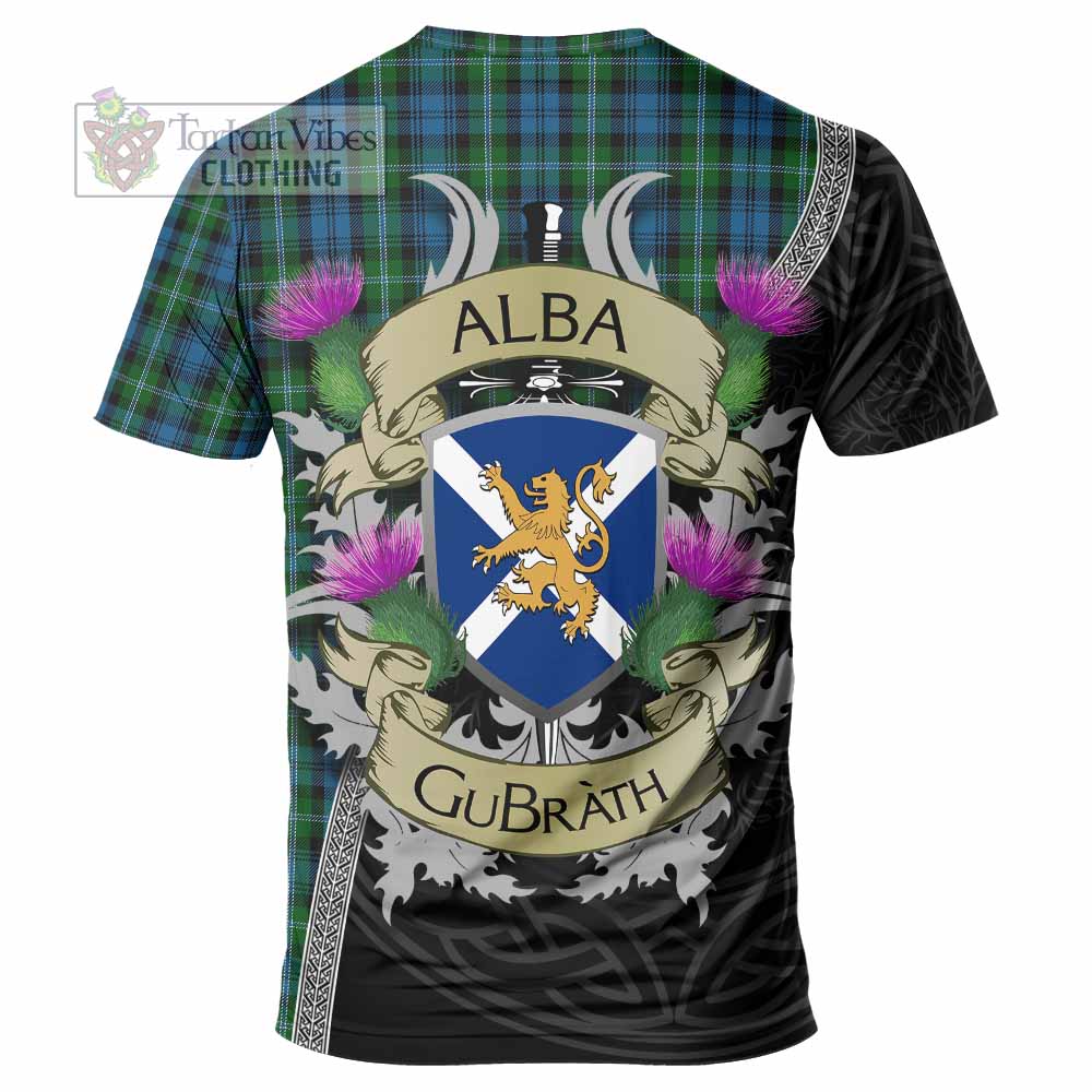 Tartan Vibes Clothing Lyon Tartan Family Crest T-Shirt Lion Rampant Royal Thistle Shield Celtic Inspired