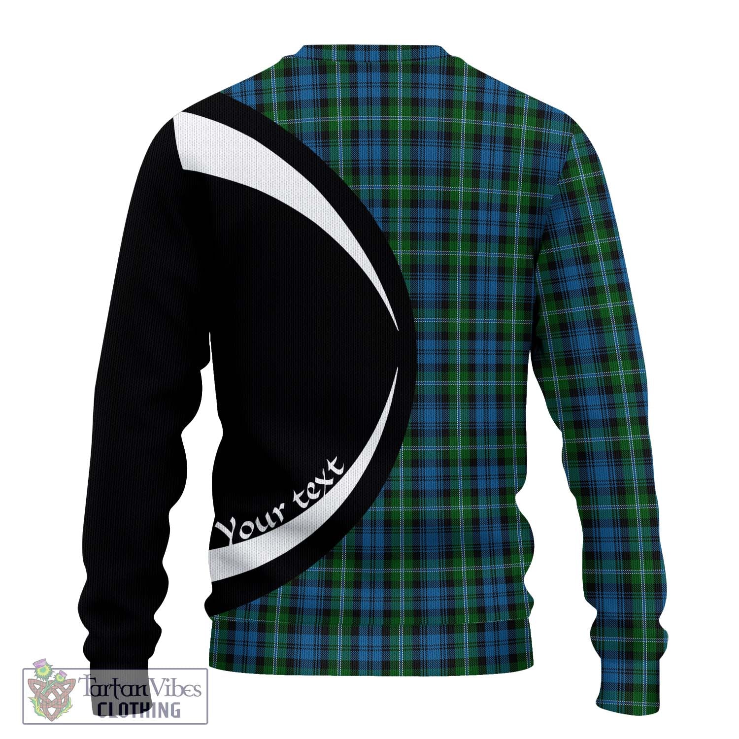 Lyon Tartan Ugly Sweater with Family Crest Circle Style - Tartan Vibes Clothing
