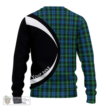 Lyon Tartan Ugly Sweater with Family Crest Circle Style - Tartan Vibes Clothing