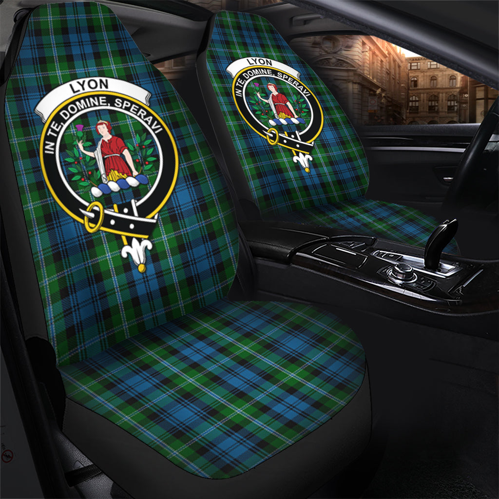 Lyon Tartan Car Seat Cover with Family Crest - Tartan Vibes Clothing
