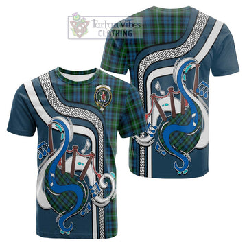 Lyon Tartan Cotton T-shirt with Epic Bagpipe Style