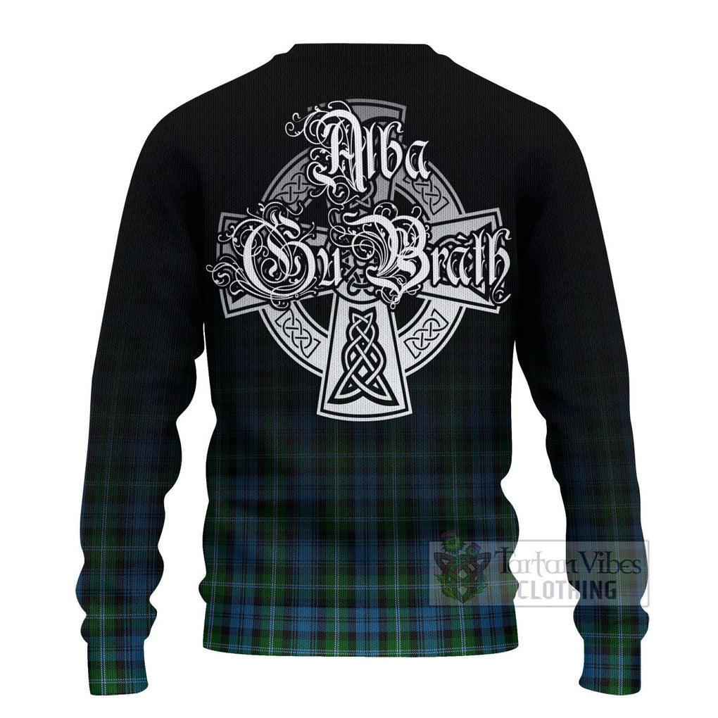 Lyon Tartan Ugly Sweater Featuring Alba Gu Brath Family Crest Celtic Inspired - Tartan Vibes Clothing