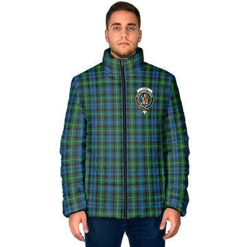 Lyon Tartan Padded Jacket with Family Crest - Tartan Vibes Clothing