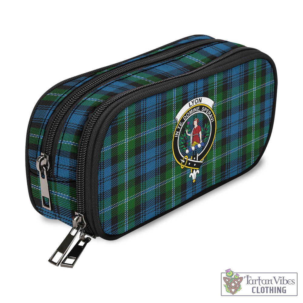 Lyon Tartan Pen and Pencil Case with Family Crest - Tartan Vibes Clothing