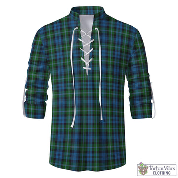 Lyon Tartan Men's Scottish Traditional Jacobite Ghillie Kilt Shirt