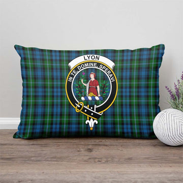 Lyon Tartan Pillow Cover with Family Crest - Tartan Vibes Clothing