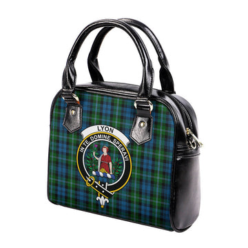 Lyon Tartan Shoulder Handbags with Family Crest - Tartan Vibes Clothing