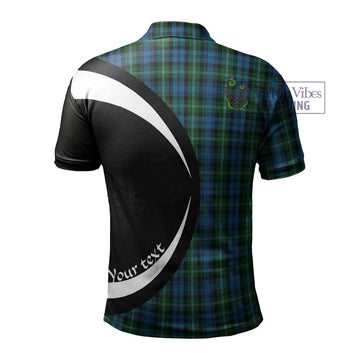 Lyon Tartan Men's Polo Shirt with Family Crest Circle Style - Tartan Vibes Clothing