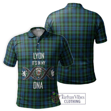 Lyon Tartan Polo Shirt with Family Crest DNA In Me Style - Tartan Vibes Clothing