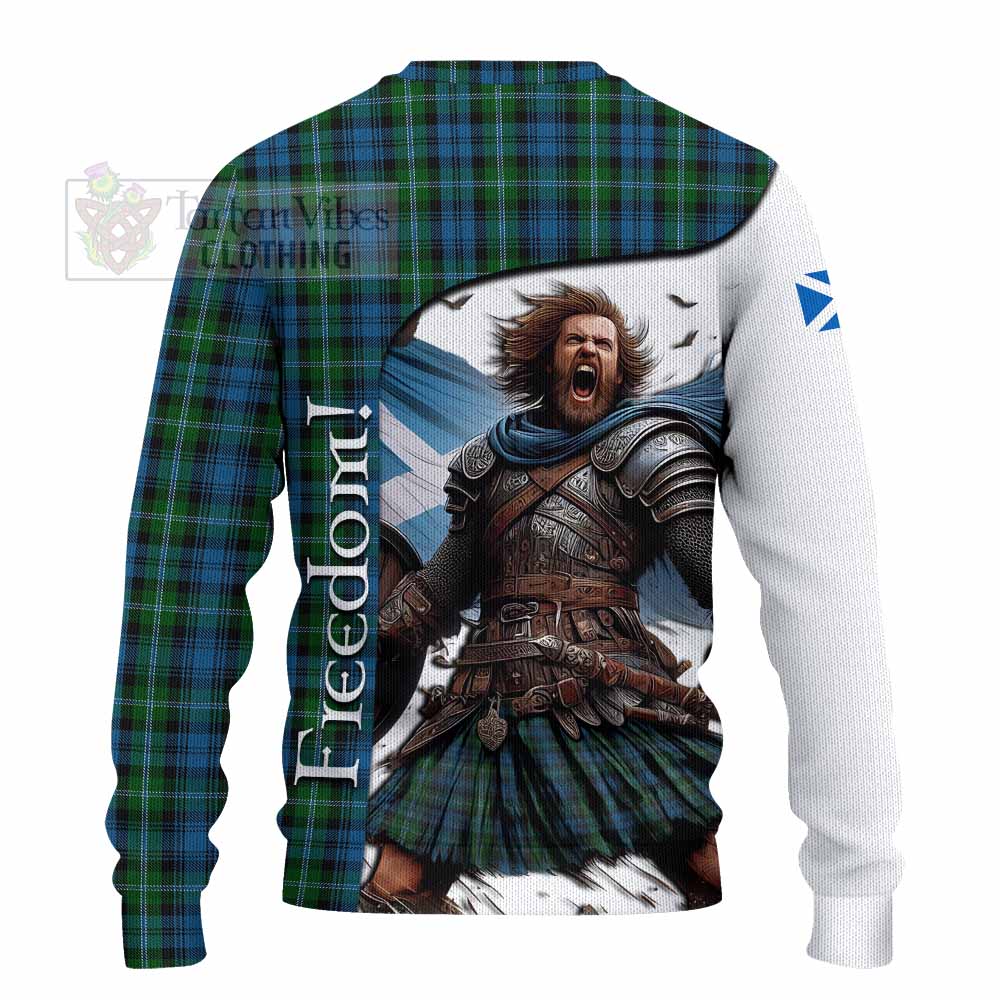 Tartan Vibes Clothing Lyon Crest Tartan Knitted Sweater Inspired by the Freedom of Scottish Warrior