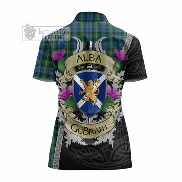 Lyon Tartan Family Crest Women's Polo Shirt Lion Rampant Royal Thistle Shield Celtic Inspired - Tartan Vibes Clothing