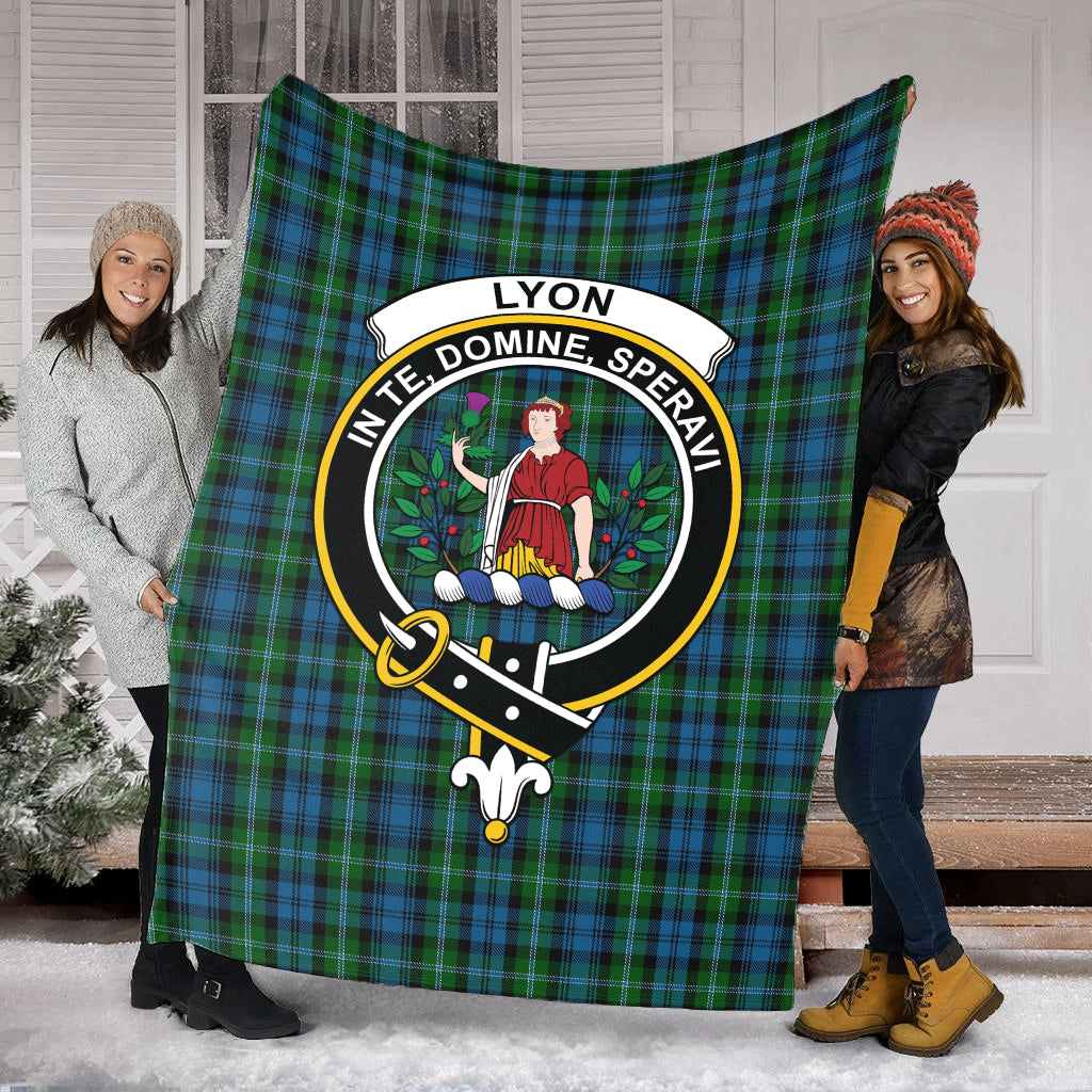 Lyon Tartan Blanket with Family Crest - Tartan Vibes Clothing