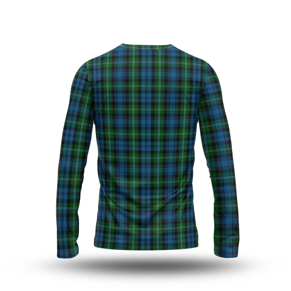 Lyon Tartan Long Sleeve T-Shirt with Family Crest - Tartan Vibes Clothing