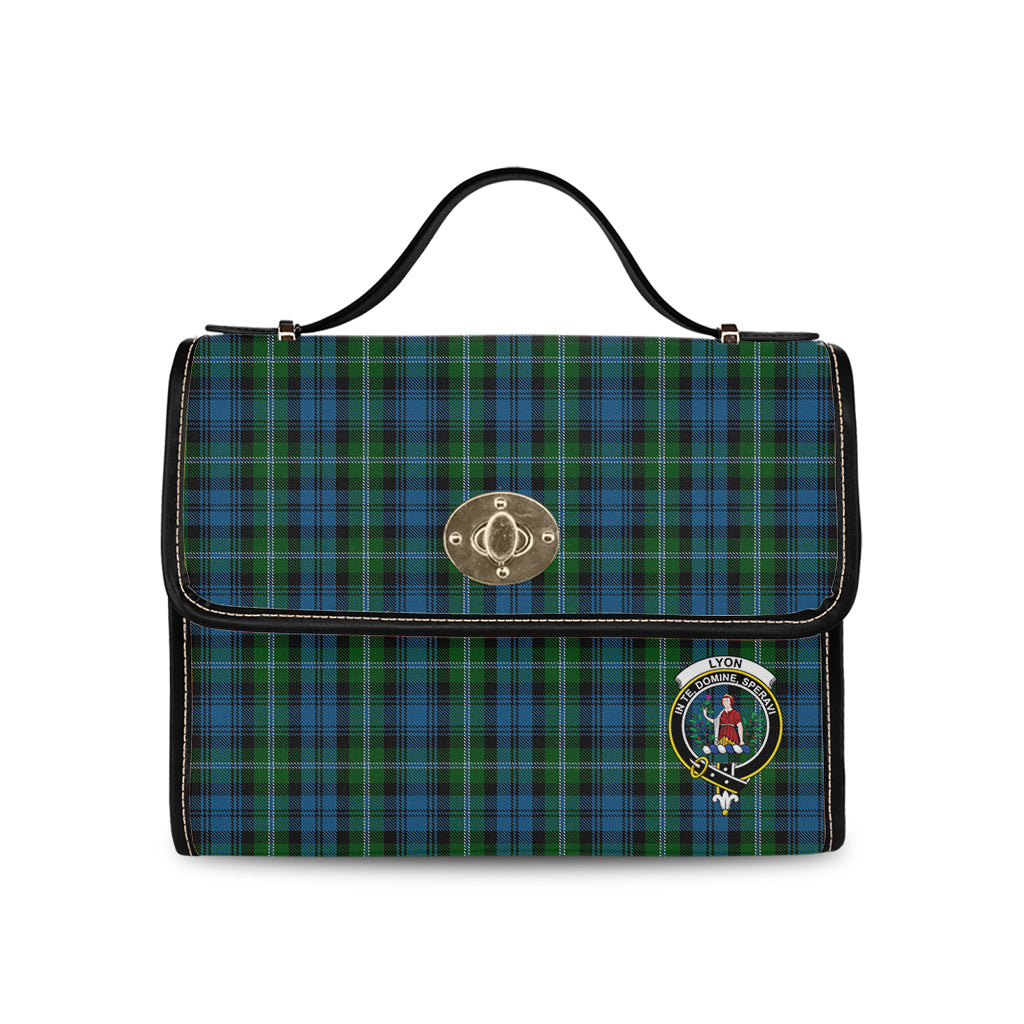 lyon-tartan-leather-strap-waterproof-canvas-bag-with-family-crest