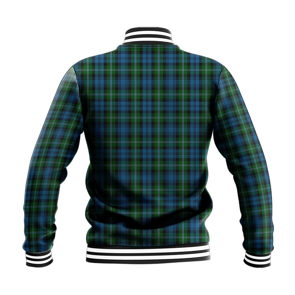 Lyon Tartan Baseball Jacket with Family Crest - Tartan Vibes Clothing