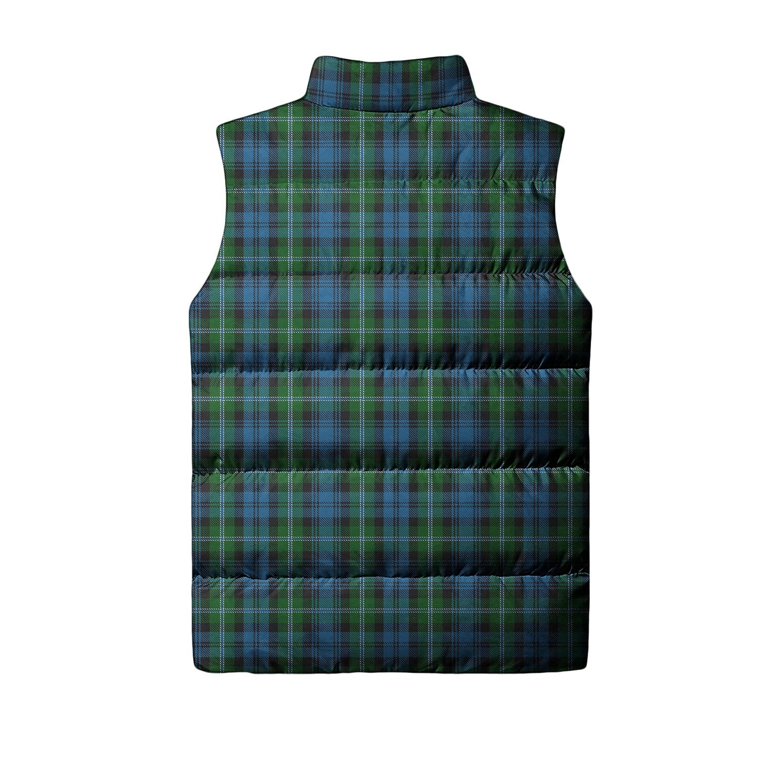 Lyon Tartan Sleeveless Puffer Jacket with Family Crest - Tartan Vibes Clothing