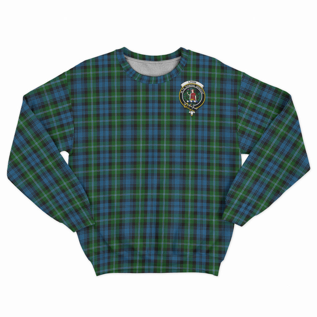 Lyon Tartan Sweatshirt with Family Crest - Tartan Vibes Clothing