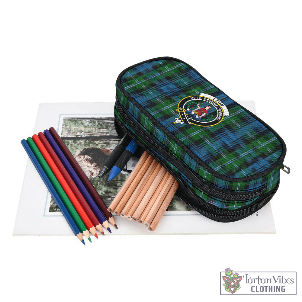 Lyon Tartan Pen and Pencil Case with Family Crest - Tartan Vibes Clothing