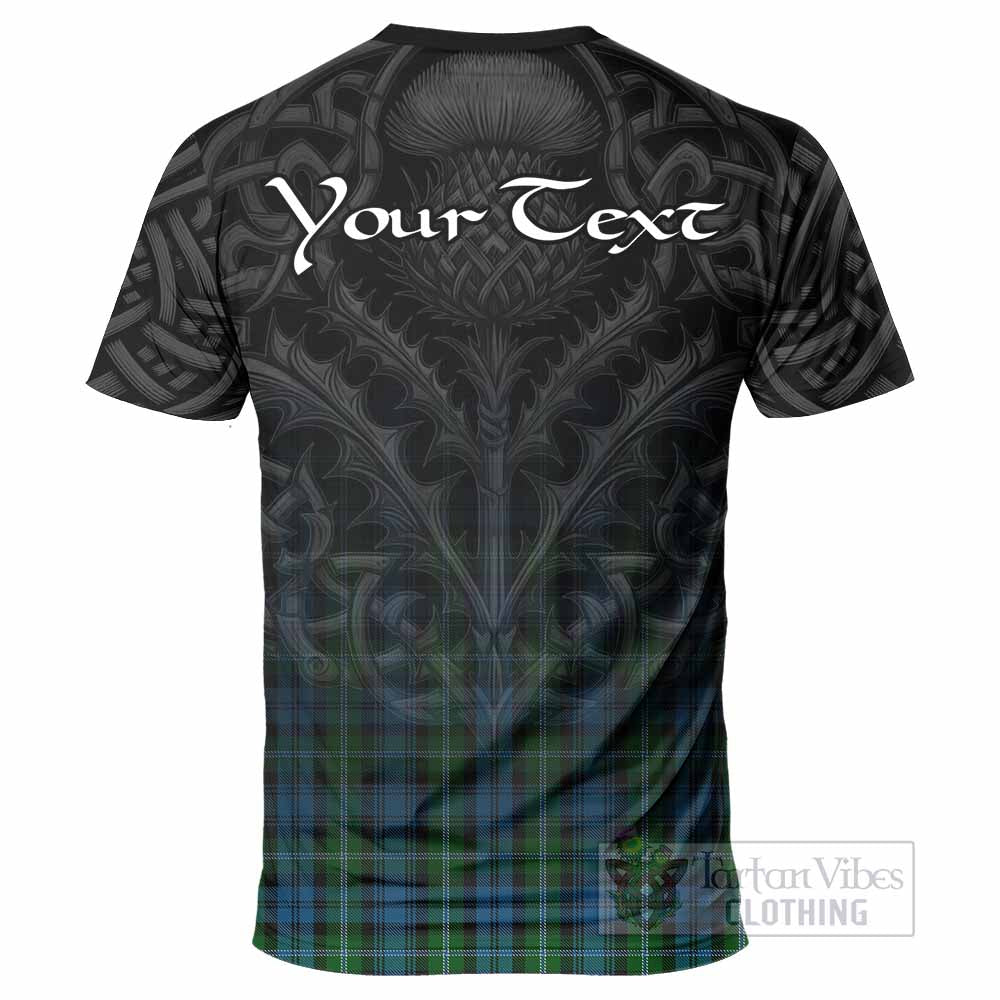 Tartan Vibes Clothing Lyon Tartan T-Shirt with Family Crest Celtic Thistle Vibes