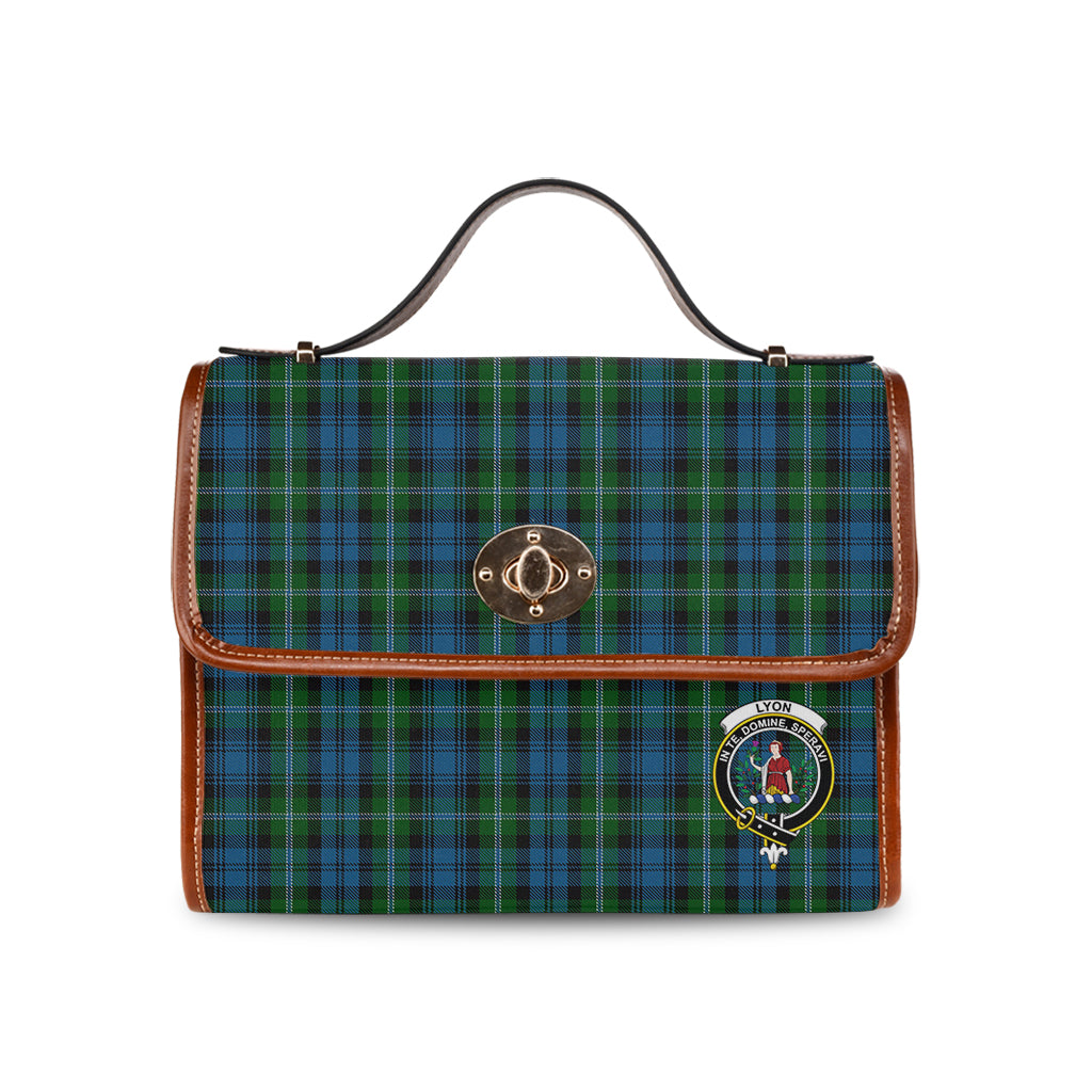 lyon-tartan-leather-strap-waterproof-canvas-bag-with-family-crest