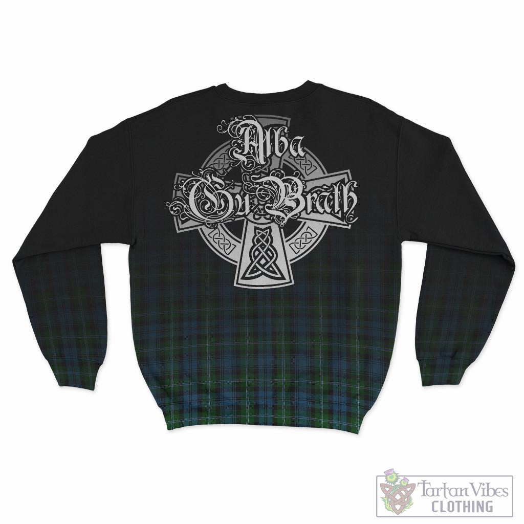 Lyon Tartan Sweatshirt Featuring Alba Gu Brath Family Crest Celtic Inspired - Tartan Vibes Clothing