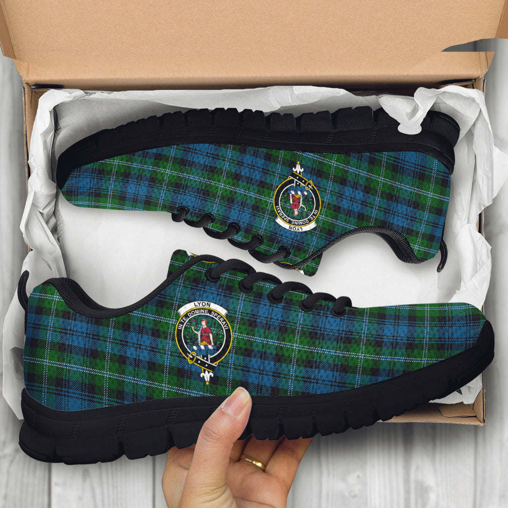 Lyon Tartan Sneakers with Family Crest - Tartan Vibes Clothing