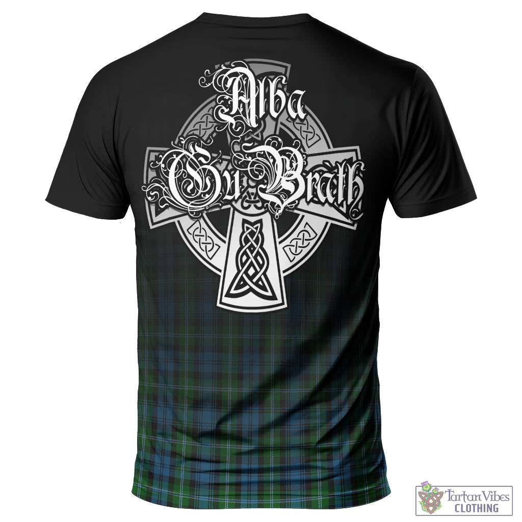 Tartan Vibes Clothing Lyon Tartan T-Shirt Featuring Alba Gu Brath Family Crest Celtic Inspired